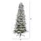 7.5ft. Pre-Lit Flocked Alaskan Artificial Christmas Tree, White LED Lights